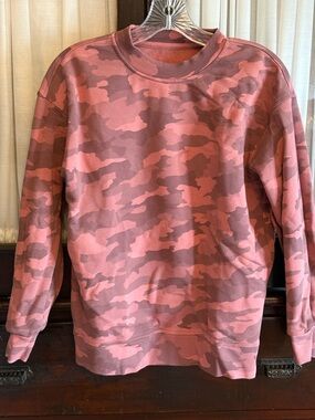 lululemon athletica Pink Camo Crewneck Sweatshirt